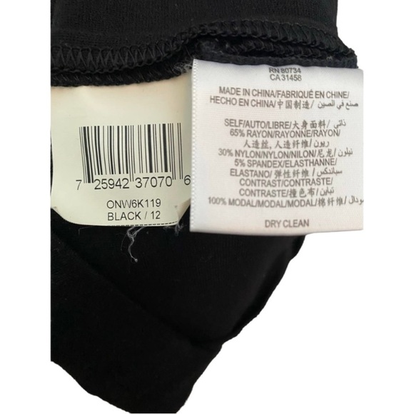 Bcbg maxazria  black shorted one shoulder ponte body con dress black 12 - Picture 7 of 7